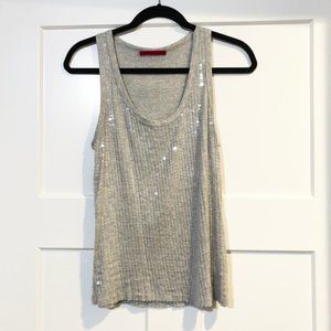 Velvet Gray Sequined Tank Top